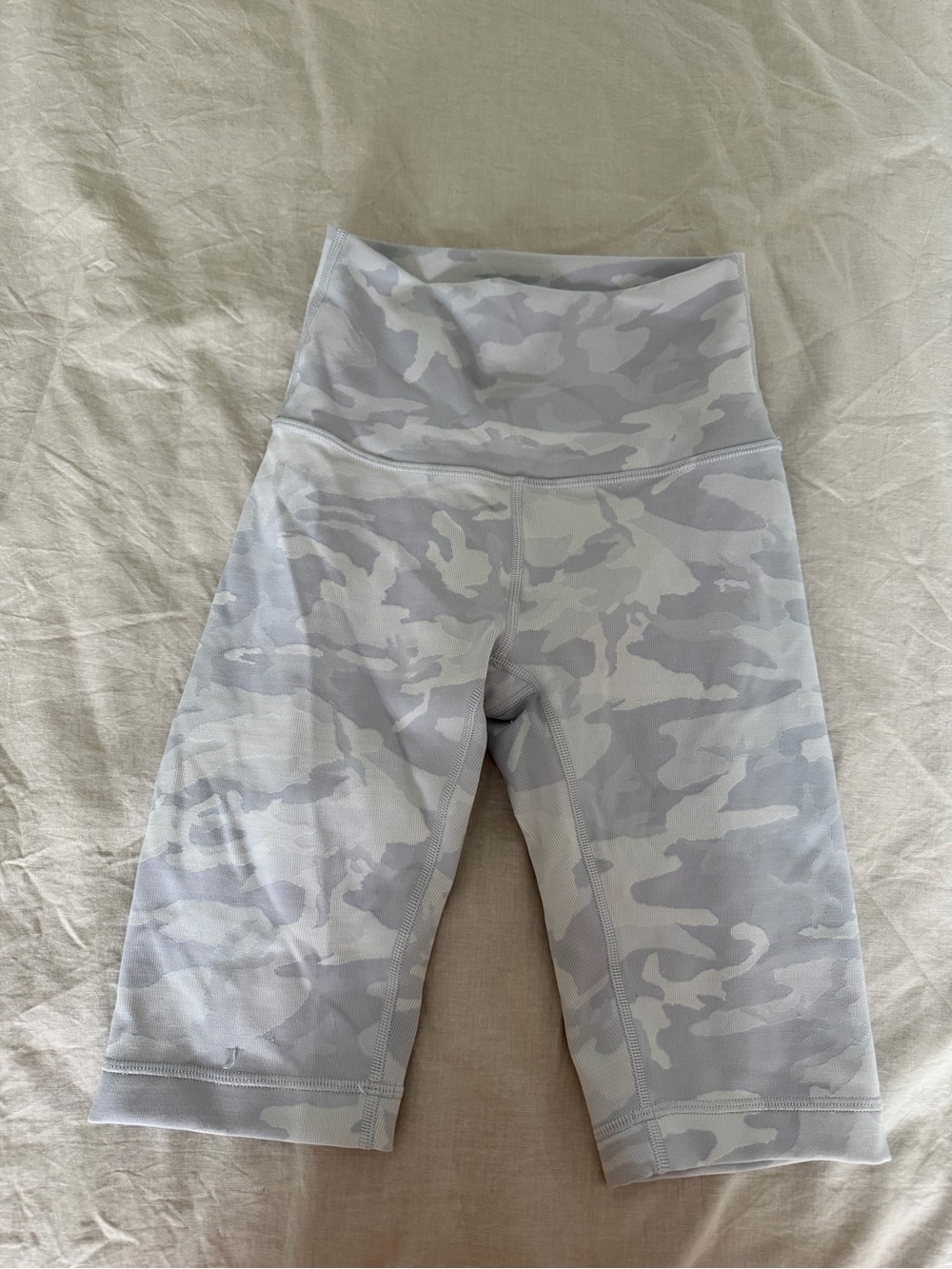 lululemon athletica High-Rise Camo Bike Shorts in Light Gray